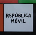 Sign for a mobile republic