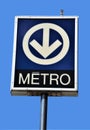 Sign of Montreal Metro