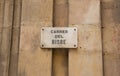 Sign with the name Carrer del Bisbe Royalty Free Stock Photo