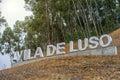 Sign with name of the village Luso, Portugal Royalty Free Stock Photo