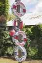 Sign with names of Gulf Coast Florida towns