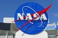 CAPE CANAVERAL, USA - November 15, 2017: Big sign of NASA in Kennedy Space Center, Florida Royalty Free Stock Photo