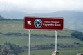 Sign for a national park in Ecuador Royalty Free Stock Photo