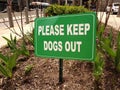 Sign, Please Keep Dogs Out Royalty Free Stock Photo