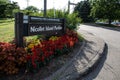 Sign for the Nicollet Island Pavilion, a popular wedding and event venue in downtown Minneapolis Royalty Free Stock Photo