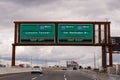 sign on NJ Turnpike for Lincoln Tunnel and George Washington Bridge