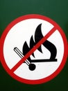 Sign no burn Royalty Free Stock Photo
