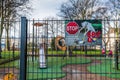 Sign No Dog Poop in a playground