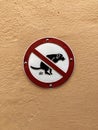 Sign `No dog`s poop`