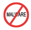 Sign No malware Royalty Free Stock Photo