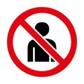 Sign no man icon great for any use. Vector EPS10.