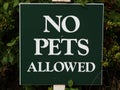 Sign `No pets allowed` Royalty Free Stock Photo