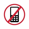 The sign of no phone area Royalty Free Stock Photo