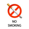 The sign no smoking. Illustration on white background Royalty Free Stock Photo