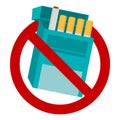 Sign NO SMOKING on white background, illustration Royalty Free Stock Photo