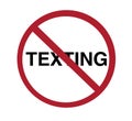 Sign - no texting