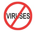 Sign `No viruses` Royalty Free Stock Photo