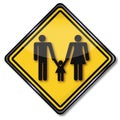 Sign nuclear family Royalty Free Stock Photo