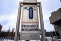 Sign of Observatoire de la Capitale in Quebec City. Royalty Free Stock Photo