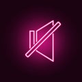 sign off sound neon icon. Elements of web set. Simple icon for websites, web design, mobile app, info graphics Royalty Free Stock Photo