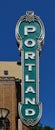 Sign in the Old Town of Portland, Oregon Royalty Free Stock Photo