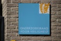 Sign of the `Onderzoeksraad voor de Veiligheid` in the Hague