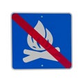 Sign: open fire prohibited