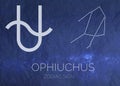 Sign Ophiuchus astrologic infographics