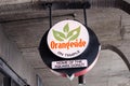 Sign for Orangeside on Temple, a famous breakfast restaurant in downtown New Haven, known