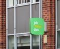 a sign outside a job centre plus in leeds england run by the UK Department for Work and Pensions for its working-age support Royalty Free Stock Photo