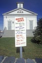 Sign outside of Seakonnet Lodge along Route 77 in Little Compton, RI