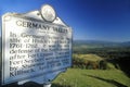 Sign overlooking Germany Valley, Allegheny Mountains, Scenic Route 219, WV Royalty Free Stock Photo