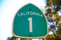 Roadsign, Pacific Coast Highway, California State Route 1 Royalty Free Stock Photo