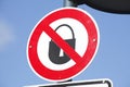 Padlcok is not allowed Royalty Free Stock Photo