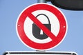 Padlcok is not allowed Royalty Free Stock Photo