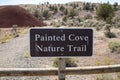 Sign for the Painted Cove Nature Trail, the boardwalk trail in the John Day Fossil Beds National Monument in Oregon