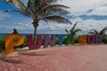 Sign for Panta Sur on Isla Mujeres