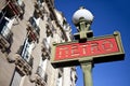 Sign for the Paris Metro Royalty Free Stock Photo