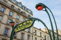 Sign of the Parisian Metro