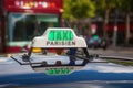 Sign of a Parisian taxi Royalty Free Stock Photo