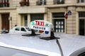 Sign of Parisian taxi Royalty Free Stock Photo