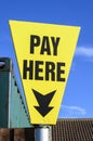 Sign pay here Royalty Free Stock Photo