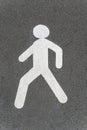 The sign of the pedestrian zone on the asphalt surface Royalty Free Stock Photo