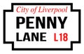 Penny Lane Street Sign