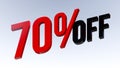 Red 70% off Discount Icon