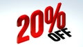 Red 20% off Discount Icon.