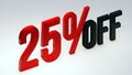 Red 25% off Discount Icon.