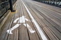 Sign of a person walking indicating a safe place to walk Royalty Free Stock Photo