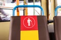 Sign for persons with disabilities. Seats in public transport Royalty Free Stock Photo