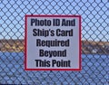 Sign photo id and ships card 